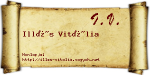 Illés Vitália névjegykártya